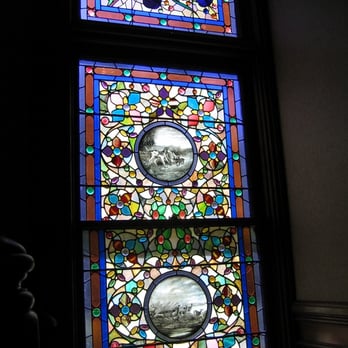 Beringer Vineyards - Some of the stained glass inside the mansion - Wineries Near Me - St. Helena, California