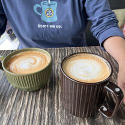 Spiced brown sugar and salted caramel lattes