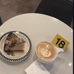 Vanilla Latte & Apple Crumb Cake warmed up!
