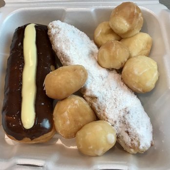 Fresh Donut - Boston cream filled long John, strawberry stick and Donut Hole - Donuts Near Me - Pickerington, Ohio