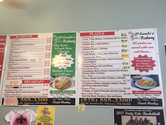 Menu photo 5 Laredo's Bakery & Restaurant Tularosa, NM