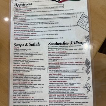 Decaro's - Menu #1 - Pizza Near Me - Alton, Illinois Decaro's - Menu #1 - Pizza Near Me - Alton, Illinois