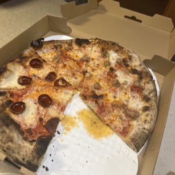 Razza - Half sausage pizza and other half pepperoni! - Pizza Near Me - Jersey City, New Jersey Razza - Half sausage pizza and other half pepperoni! - Pizza Near Me - Jersey City, New Jersey
