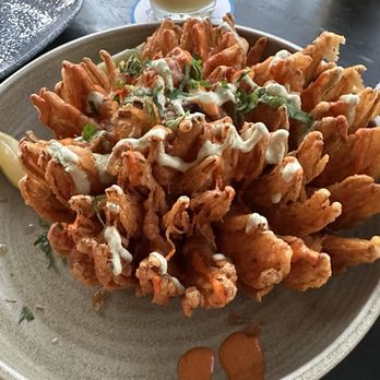 Lamplight Lounge - Beer-battered Onion Blossom - New American Near Me - Anaheim, California Lamplight Lounge - Beer-battered Onion Blossom - New American Near Me - Anaheim, California