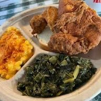 Gus's World Famous Fried Chicken - Mesa - Combo with Mac and cheese and greens - Chicken Shop Near Me - Mesa, Arizona