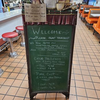 Butcher Block Cafe - Chalkboard sign just inside - Breakfast & Brunch Near Me - Denver, Colorado Butcher Block Cafe - Chalkboard sign just inside - Breakfast & Brunch Near Me - Denver, Colorado
