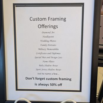 Hobby Lobby - Custom Framing Offerings - Hobby Shops Near Me - Victorville, California Hobby Lobby - Custom Framing Offerings - Hobby Shops Near Me - Victorville, California