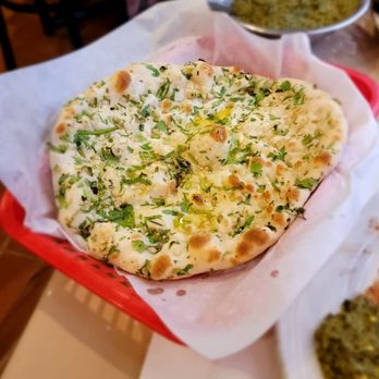 Himalaya Restaurant - Garlic Naan - Indian Near Me - Houston, Texas