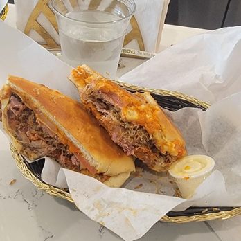 Sanguich - Their version of a Pan Con Bistec - Cuban Near Me - Miami, Florida Sanguich - Their version of a Pan Con Bistec - Cuban Near Me - Miami, Florida