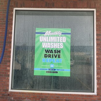 Inside Out Auto Spa - Writing on the wall (window).  Wash-Drive-Repeat! - Car Wash Near Me - Gallatin, Tennessee