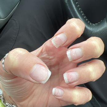Orchid Nail Lounge - Again, absolutely no shape. - Nail Salons Near Me - McKinney, Texas