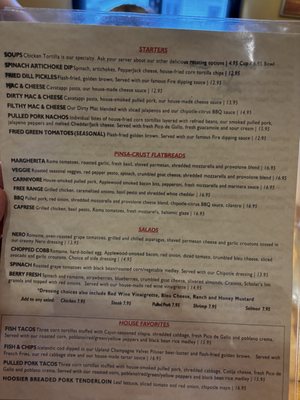 Menu photo 1 Fire By The Monon Indianapolis, IN