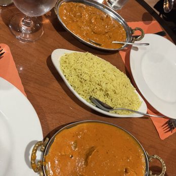 India Village - Butter Chicken ( Left ) Rice ( middle ) Chicken Tikka Masala ( Right ) - Indian Near Me - Sacramento, California India Village - Butter Chicken ( Left ) Rice ( middle ) Chicken Tikka Masala ( Right ) - Indian Near Me - Sacramento, California