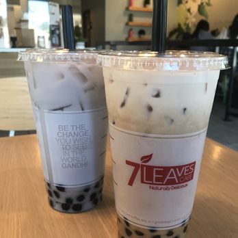 7 Leaves Cafe - Assam milt tea and taro milk tea with boba - Coffee & Tea Near Me - Alhambra, California