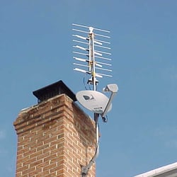 Sat'man Communications - Chimney mount for both DirecTV and OTA HD Antenna
