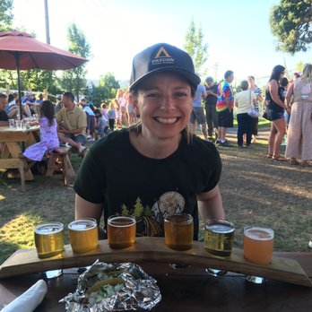 Crux Fermentation Project - Outdoor seating near food carts. It felt like hanging out at a company picnic, with booze! - Brewpubs Near Me - Bend, Oregon Crux Fermentation Project - Outdoor seating near food carts. It felt like hanging out at a company picnic, with booze! - Brewpubs Near Me - Bend, Oregon