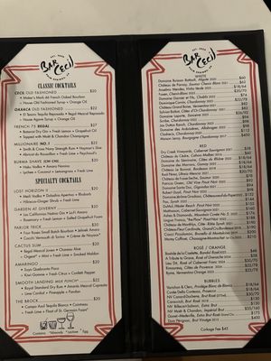 Menu photo 8 Bar Cecil Palm Springs, CA