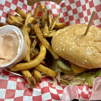 Ashton's Burger Barn - Ch burger Regular Fry - American Near Me - Delta, Utah