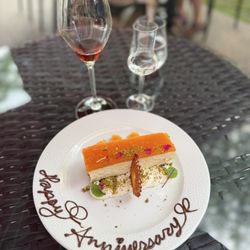 Cheesecake dessert with apricot...and they made it special!