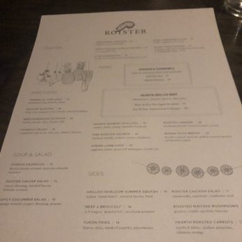 Roister - Menu - New American Near Me - Chicago, Illinois