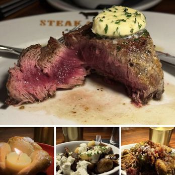 Steak & Bourbon - 7 ounce steak with two sides and bread is plenty for one person - Steakhouses Near Me - Louisville, Kentucky Steak & Bourbon - 7 ounce steak with two sides and bread is plenty for one person - Steakhouses Near Me - Louisville, Kentucky
