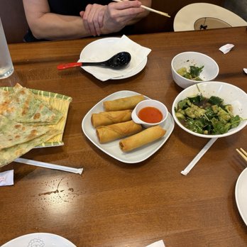 Steam Dumpling - Scallion Pancake and Vegetarian Egg Rolls and  Cucumber Salad - Chinese Near Me - Katy, Texas