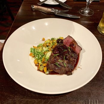 City Cellar - Prime Flat Iron Roasted Sweet Potato, Brussel Sprout, Black Truffle Aioli, Bacon Jam - Wine Bars Near Me - Westbury, New York