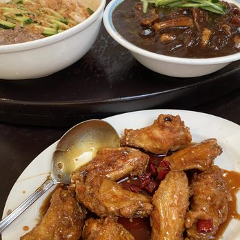 cold noodles, black bean sauce noodles, original dry fried chicken