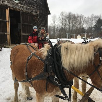 Winterberry Farm - Mary and my wife Paige, after the sleigh ride. - Farmers Market Near Me - Belgrade, Maine