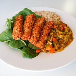 Tailored Bites - Hemp Crusted Tofu and Lentil Curry