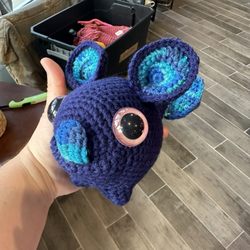 Kitten Crochet N Such - Handmade, crocheted custom stuffed animal, named a Bubbalub, with hand painted eyes