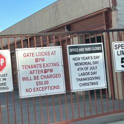 Gilbert Self Storage - Holidays closed