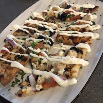 Bonfire Grille - Flatbread special (Greek style). AMAZING ! - New American Near Me - Milford, Connecticut