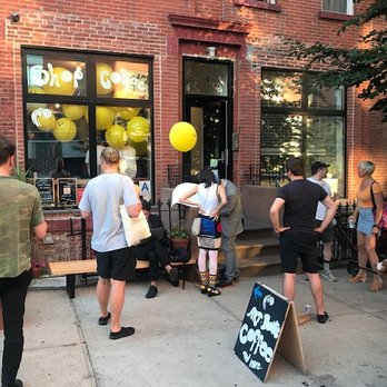 Head Hi - Guests enjoying the weather at book release party at Head Hi - Coffee & Tea Near Me - Brooklyn, New York Head Hi - Guests enjoying the weather at book release party at Head Hi - Coffee & Tea Near Me - Brooklyn, New York