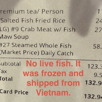 Golden Island - An expensive meal indicating live fish but it was previously frozen! - Dim Sum Near Me - San Diego, California Golden Island - An expensive meal indicating live fish but it was previously frozen! - Dim Sum Near Me - San Diego, California