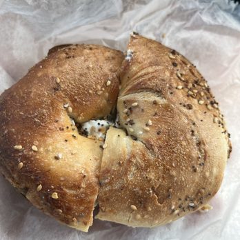 Palm Beach Bagel - Everything bagel?  Where's the everything? - Breakfast & Brunch Near Me - Boca Raton, Florida