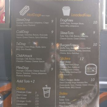 SlimeDog - Menu - Hot Dogs Near Me - San Antonio, Texas