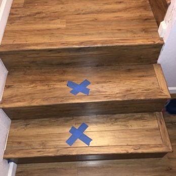 Floorgate - more of the wrong stair noses and bad grouting job - Flooring Near Me - Los Angeles, California