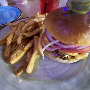 Austons on 98 - Appetizers and a double burger. - Seafood Near Me - Miramar Beach, Florida