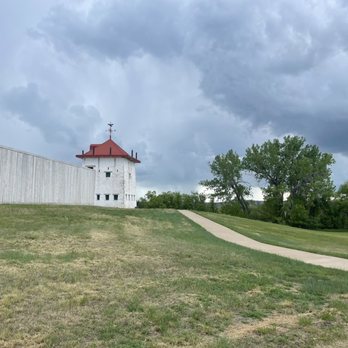 Fort Union Trading Post - Side view of fort walls - Landmarks & Historical Buildings Near Me - Williston, North Dakota