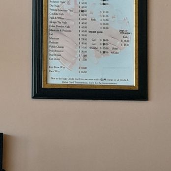 El Paso Nails - Price  board - Nail Salons Near Me - El Paso, Texas