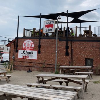 Slap's BBQ - Outdoor picnic area and rooftop seating space. - Barbeque Near Me - Kansas City, Kansas Slap's BBQ - Outdoor picnic area and rooftop seating space. - Barbeque Near Me - Kansas City, Kansas