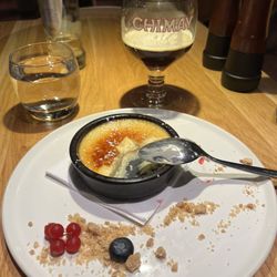 Courtyard Marriott - Orange and anise crème brûlée and chimay blue.