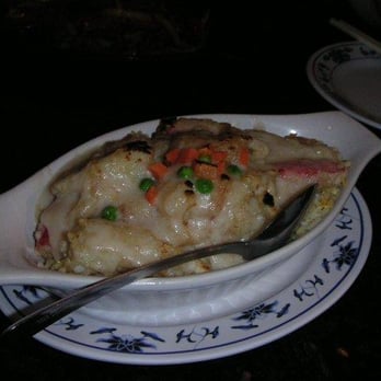 Ken Kee - Baked Mixed Seafood in Cream Sauce on Fried Rice Casserole - Seafood Near Me - Chicago, Illinois Ken Kee - Baked Mixed Seafood in Cream Sauce on Fried Rice Casserole - Seafood Near Me - Chicago, Illinois