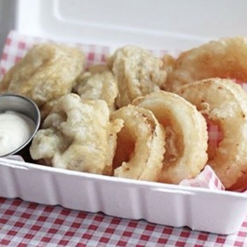 Borzas Takeaway - Onion rings, batter mushrooms. - Fish & Chips Near Me - Dublin, D Borzas Takeaway - Onion rings, batter mushrooms. - Fish & Chips Near Me - Dublin, D