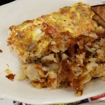 Round The Clock Diner - Meatlovers omelette and potatoes - Diners Near Me - York, Pennsylvania Round The Clock Diner - Meatlovers omelette and potatoes - Diners Near Me - York, Pennsylvania