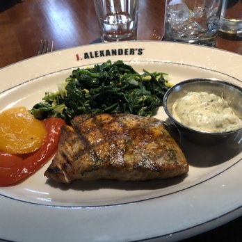 J. Alexander's - Salmon and spinach - New American Near Me - Raleigh, North Carolina J. Alexander's - Salmon and spinach - New American Near Me - Raleigh, North Carolina