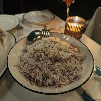 Hoexter’s - Winter Caesar Salad with shaved Brussels sprouts & purple cauliflower, Parmesan, toasted breadcrumbs and sesame seeds. - American Near Me - New York, New York Hoexter’s - Winter Caesar Salad with shaved Brussels sprouts & purple cauliflower, Parmesan, toasted breadcrumbs and sesame seeds. - American Near Me - New York, New York