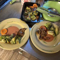 Rice Express - About 5 pieces of beef in the beef and broccoli....