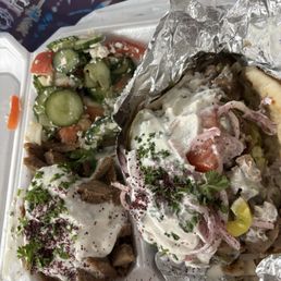Lamb Gyro and Greek Salad Lamb Gyro and Greek Salad